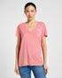 Lee Women's V-Neck T-Shirt in Cassie Pink