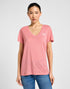 Lee Women's V - Neck T-Shirt in Cassie Pink - Rodeo In