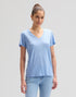 Lee Women's V Neck T-Shirt In Halogen - Rodeo In