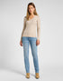 Lee Women's V-Neck T-Shirt in Oat Meal