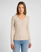 Lee Women's V-Neck T-Shirt in Oat Meal