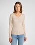 Lee Women's V-Neck T-Shirt in Oat Meal