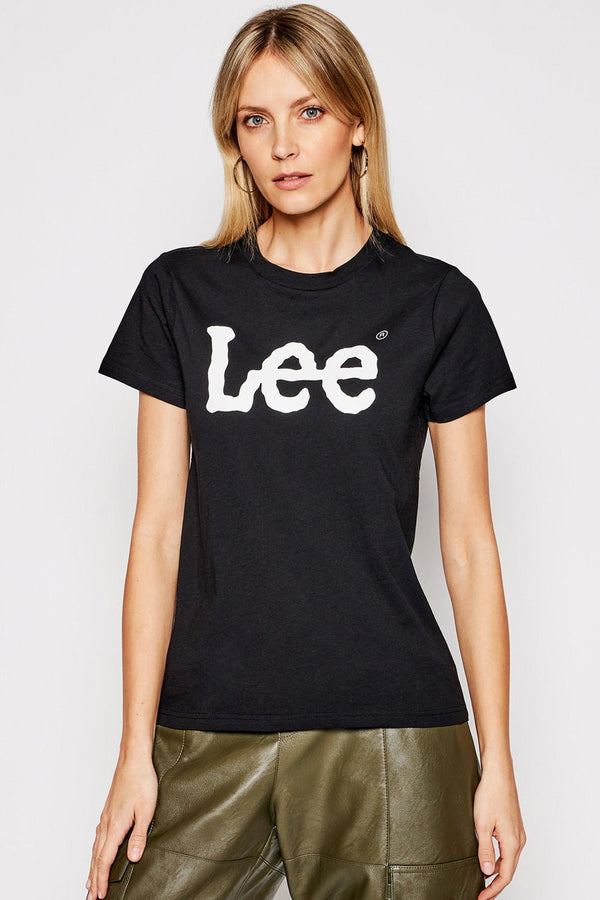 Lee Women's Wobbly Logo T-Shirt in Black - Rodeo In