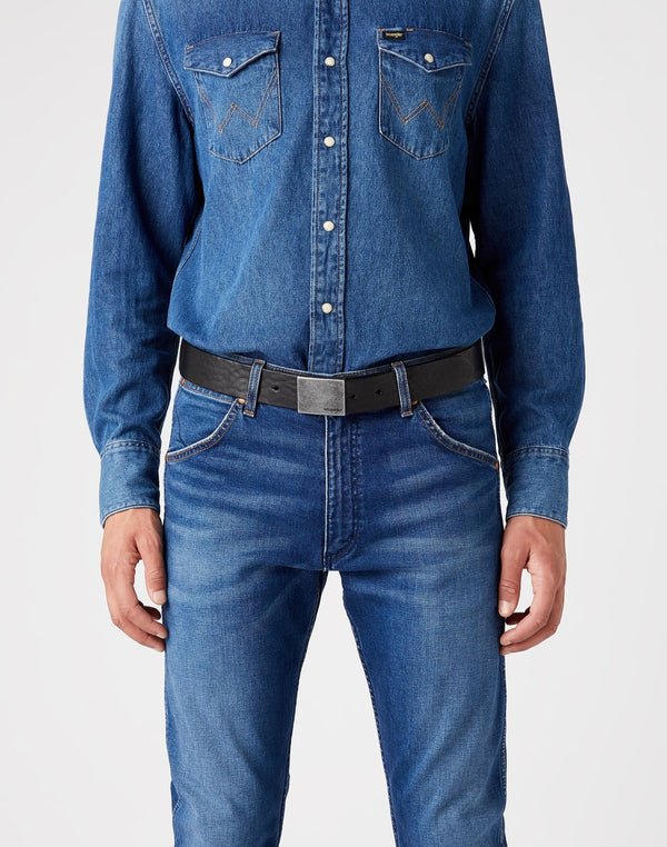 Plate Buckle Belt In Black - Rodeo In