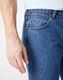 Straight Non - Stretch Jeans in Medium Stonewash - Rodeo In