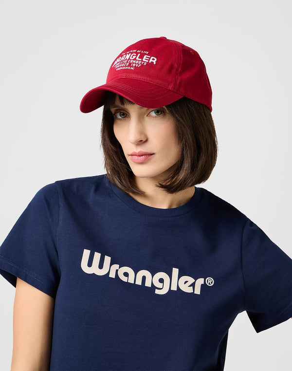 Wrangler Logo Cap In Red - Rodeo In