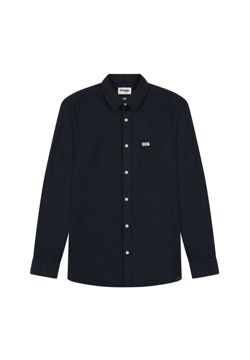 Wrangler Men's 1 Pkt Shirt In Dark Navy