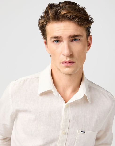 Wrangler Men's 1 Pkt Shirt In White