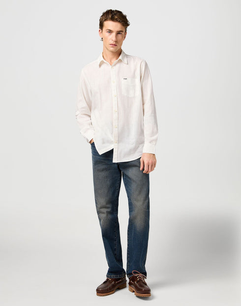 Wrangler Men's 1 Pkt Shirt In White