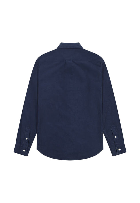 Wrangler Men's 1 Pocket Corduroy Shirt In Navy - Rodeo In