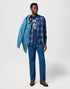 Wrangler Men's 1 Pocket Indigo Shirt In Dark Indigo - Rodeo In