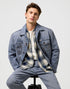 Wrangler Men's 1 Pocket Indigo Shirt In Dusty Blue - Rodeo In