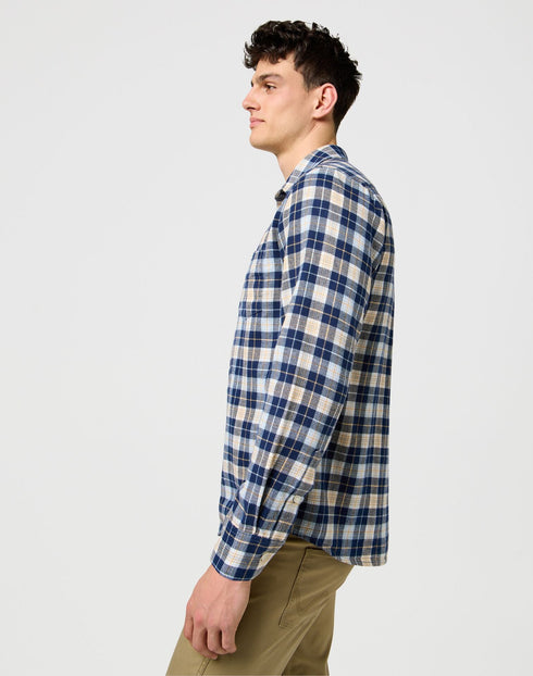 Wrangler Men's 1 Pocket Shirt In Blue - Rodeo In