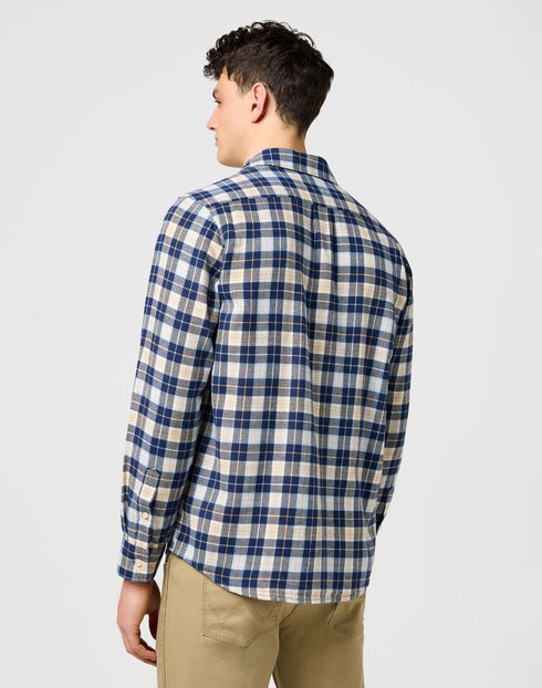 Wrangler Men's 1 Pocket Shirt In Blue - Rodeo In
