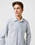 Wrangler Men's 1 Pocket Shirt in Blue Oxford
