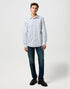 Wrangler Men's 1 Pocket Shirt in Blue Oxford - Rodeo In