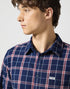 Wrangler Men's 1 Pocket Shirt In Red Indigo