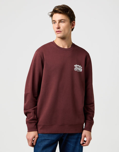 Wrangler Men's Americana Crew Neck In Decadent Chocolate