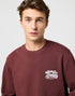 Wrangler Men's Americana Crew Neck In Decadent Chocolate - Rodeo In