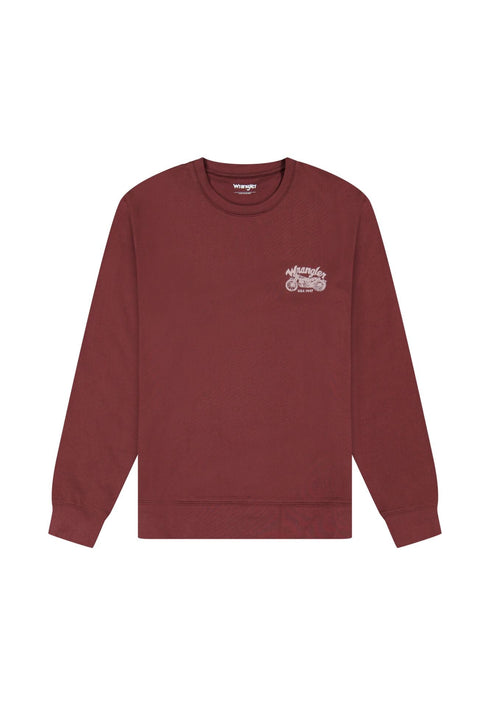 Wrangler Men's Americana Crew Neck In Decadent Chocolate - Rodeo In