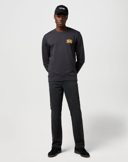 Wrangler Men's Americana Crew Neck In Faded Black