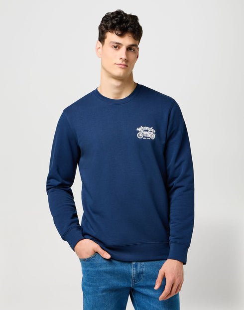 Wrangler Men's Americana Crew Neck In Navy