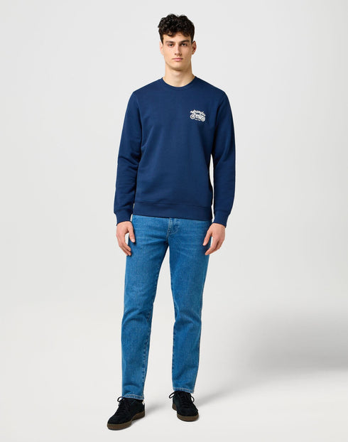 Wrangler Men's Americana Crew Neck In Navy
