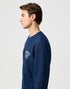 Wrangler Men's Americana Crew Neck Sweatshirt In Navy