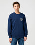 Wrangler Men's Americana Crew Neck Sweatshirt In Navy - Rodeo In