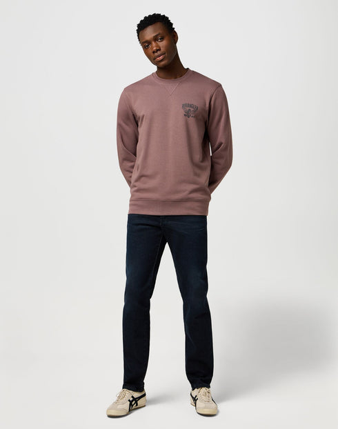 Wrangler Men's Americana Crew Neck Sweatshirt In Peppercorn