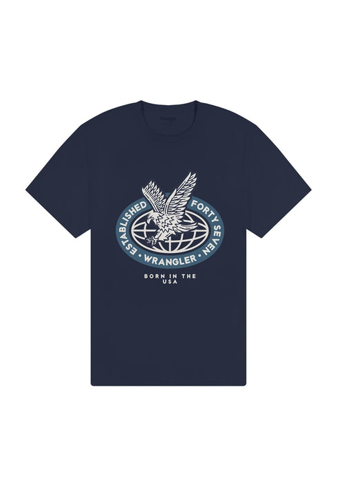 Wrangler Men's Americana Eagle T-Shirt In Navy