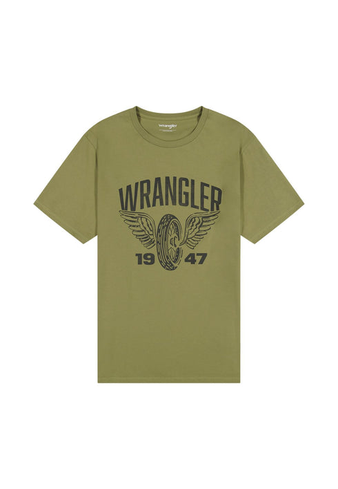 Wrangler Men's Americana T-Shirt in Aloe - Rodeo In