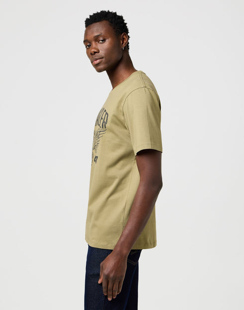 Wrangler Men's Americana T-Shirt in Aloe - Rodeo In