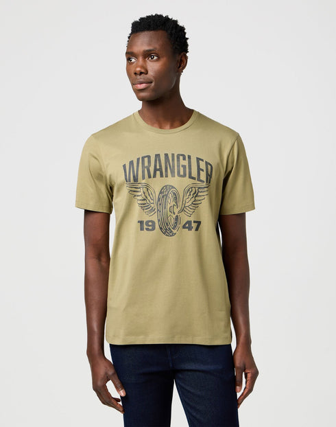 Wrangler Men's Americana T-Shirt in Aloe - Rodeo In
