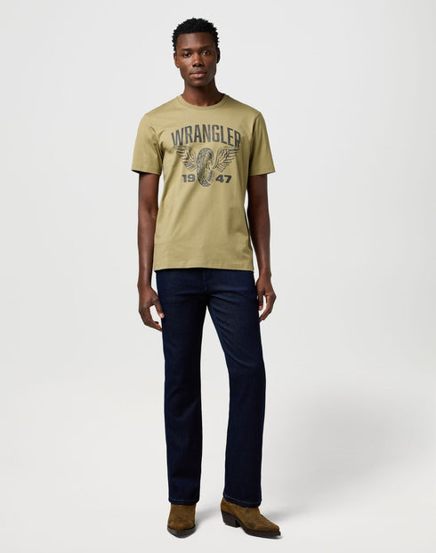 Wrangler Men's Americana T-Shirt in Aloe - Rodeo In