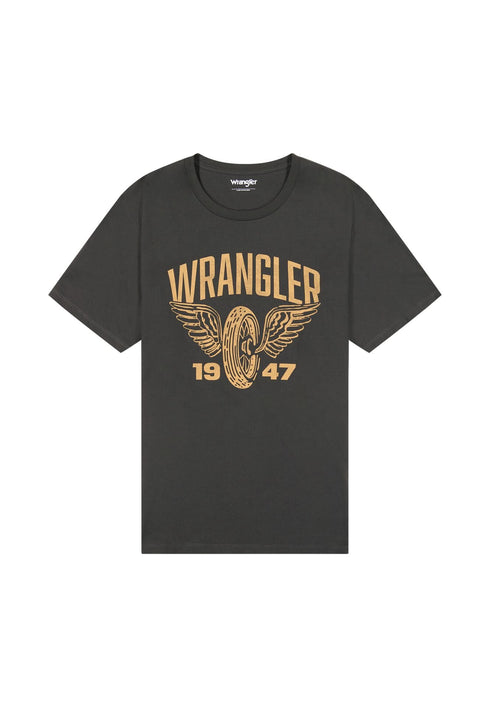 Wrangler Men's Americana T-Shirt in Faded Black - Rodeo In