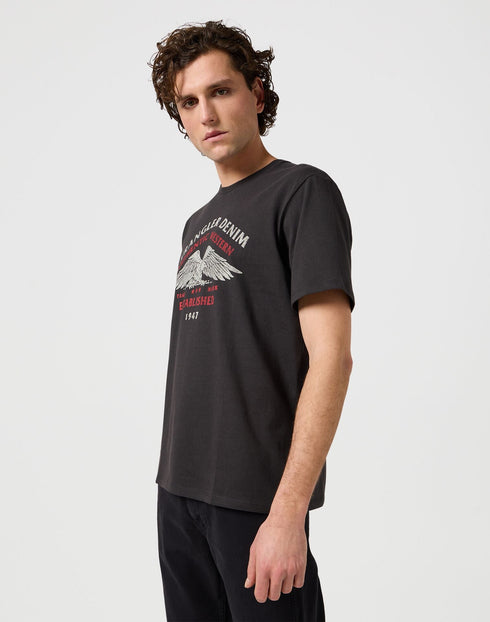 Wrangler Men's Americana T-Shirt In Faded Black