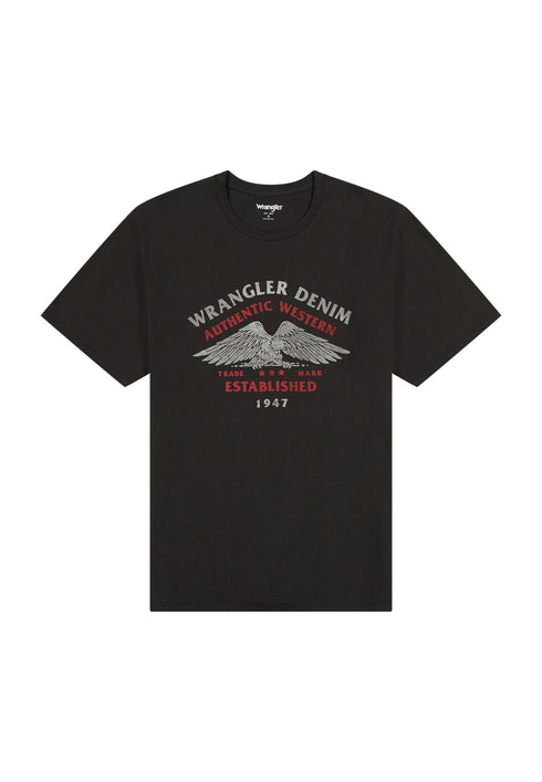 Wrangler Men's Americana T-Shirt In Faded Black