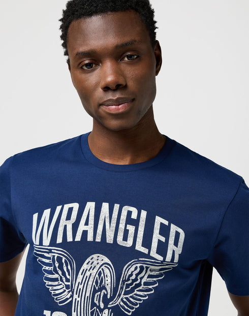 Wrangler Men's Americana T-Shirt in Navy - Rodeo In