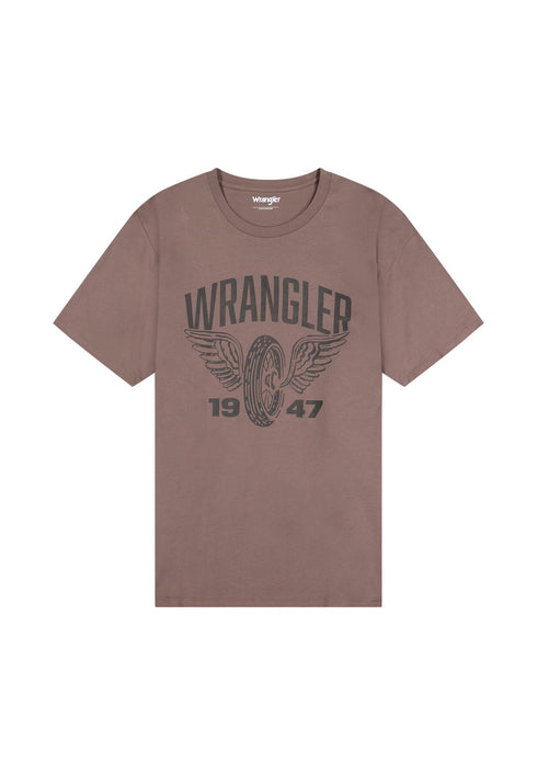 Wrangler Men's Americana T-Shirt in Peppercorn - Rodeo In