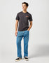 Wrangler Men's Big Graphic JSJ T-Shirt In Faded Black - Rodeo In