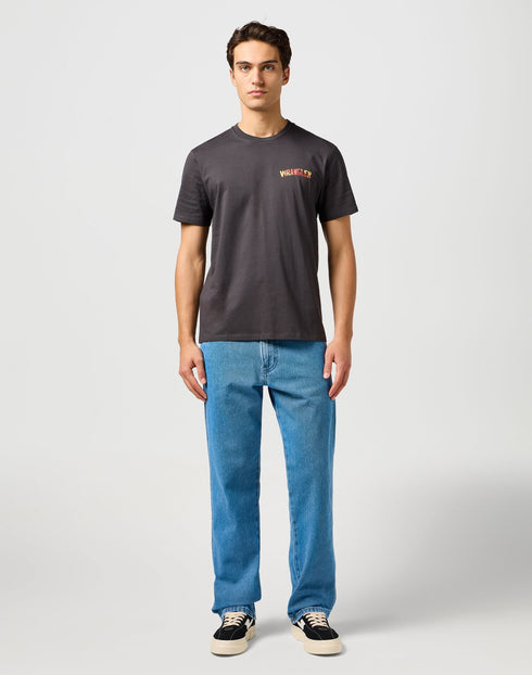 Wrangler Men's Big Graphic JSJ T-Shirt In Faded Black - Rodeo In