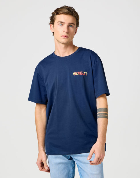 Wrangler Men's Big Graphic JSJ T-Shirt In Navy