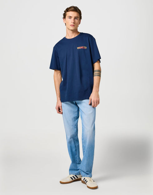 Wrangler Men's Big Graphic JSJ T-Shirt In Navy - Rodeo In