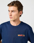 Wrangler Men's Big Graphic JSJ T-Shirt In Navy - Rodeo In