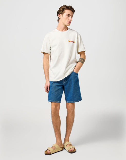 Wrangler Men's Big Graphic JSJ T-Shirt In Vintage White