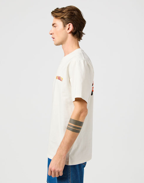 Wrangler Men's Big Graphic JSJ T-Shirt In Vintage White - Rodeo In