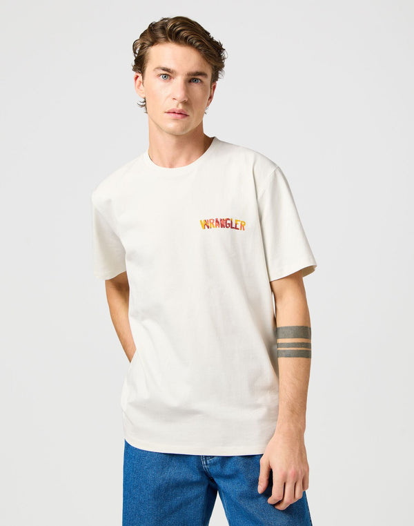 Wrangler Men's Big Graphic JSJ T-Shirt In Vintage White - Rodeo In