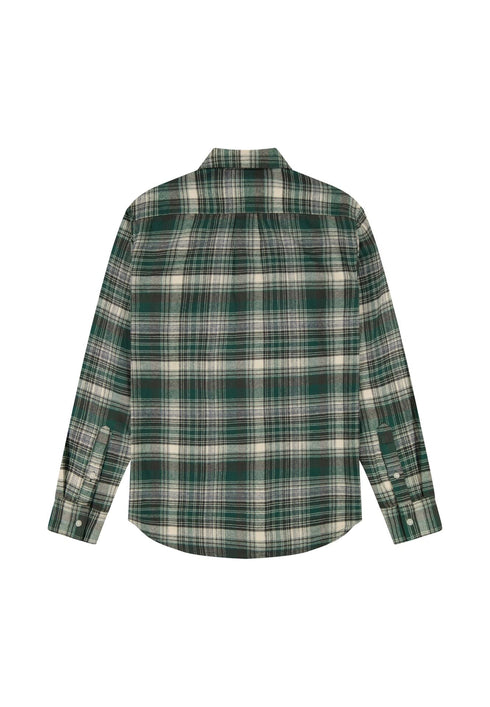 Wrangler Men's Brushed 1 Pocket Shirt In Green Birch