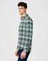 Wrangler Men's Brushed 1 Pocket Shirt In Green Birch